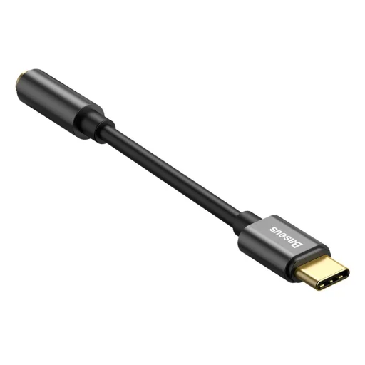 Baseus L54 USB-C/ 3.5 mm átalakító adapter fekete DAC - 4