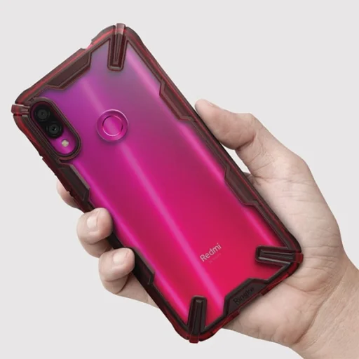 Ringke Fusion X Xiaomi Redmi Note 7 tok ruby red színben - 5
