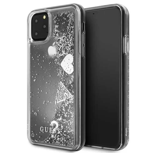 Guess Liquid Glitter iPhone 11 Pro Max silver PC tok - 1