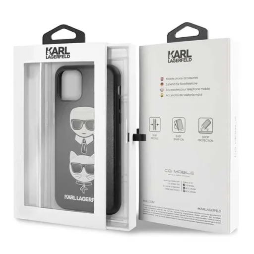 iPhone 11 Karl Lagerfeld Iconic fekete tok (KLHCN61KICKC) - 5