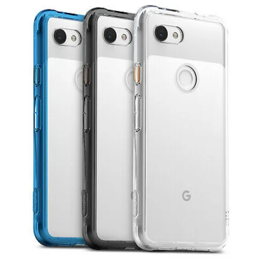 Pixel 3a XL tok Ringke Fusion Google Aqua blue színben - 2