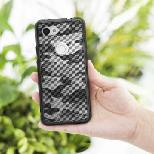 Google Pixel 3a XL tok Camo fekete színben Ringke Fusion - 2