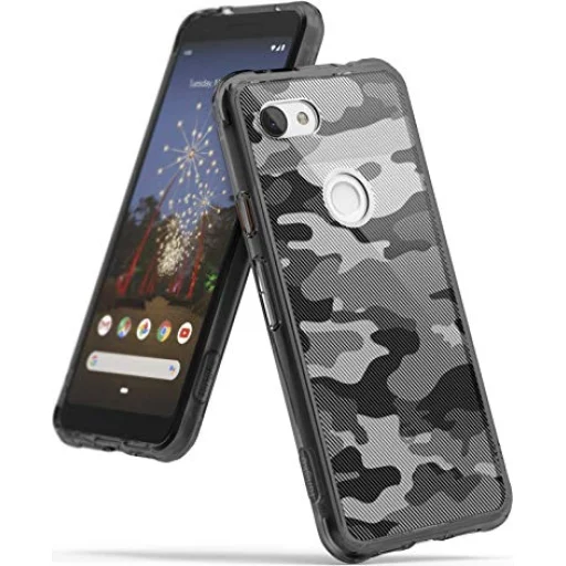 Google Pixel 3a XL tok Camo fekete színben Ringke Fusion - 1