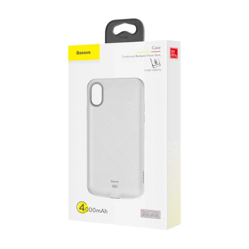 iPhone XS Baseus Continuous Backpack tok és powerbank 4000 mAh fehér - 7