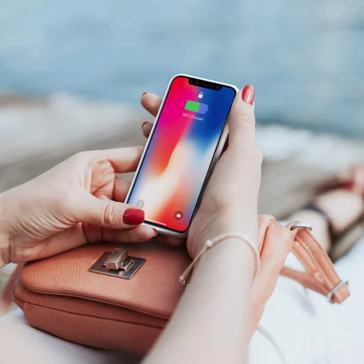 iPhone XS Baseus Continuous Backpack tok és powerbank 4000 mAh fehér - 5