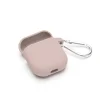 Airpods ultravékony szilikon tok karabínerrel pink thumbnail