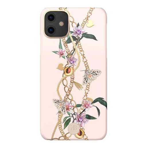 Kingxbar Luxury tok Swarovski kristály díszítéssel iPhone 11 pink színben - 1