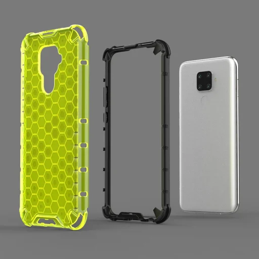 Honeycomb armor TPU tok Huawei Mate 30 Lite sárga - 4