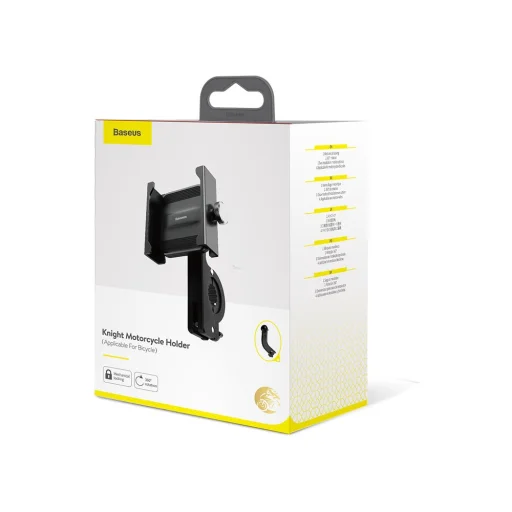 Baseus Knight fém telefontartó kerékpár/motor kormányra rögzíthető fekete (CRJBZ-01) - 7