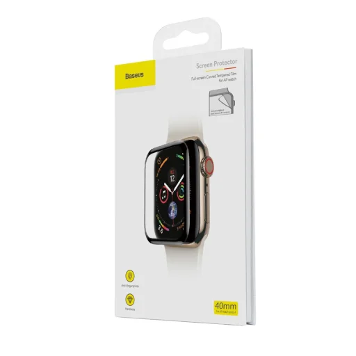 Baseus 0.2 mm ívelt kijelzővédő fólia Apple Watch 4 44 mm (SGAPWA4-H01) - 9