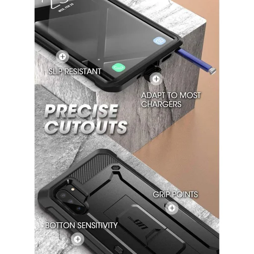 Samsung Note 10 fekete Supcase Unicorn Beetle Pro tok - 7