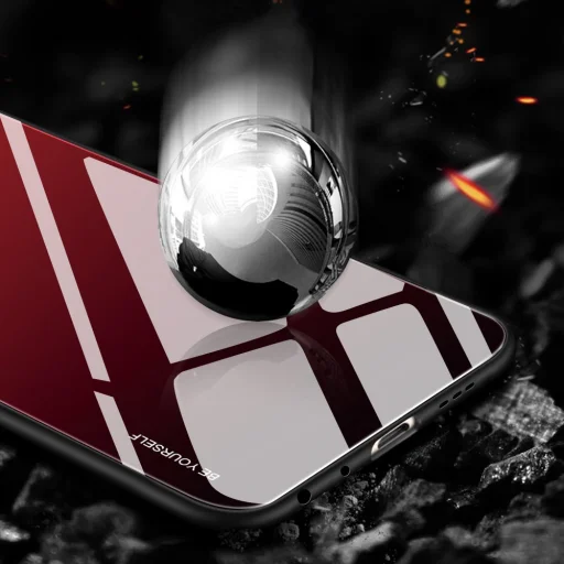 Gradient 9H üveghátlapú tok szilikon kerettel Huawei Mate 30 Lite fekete/kék - 9