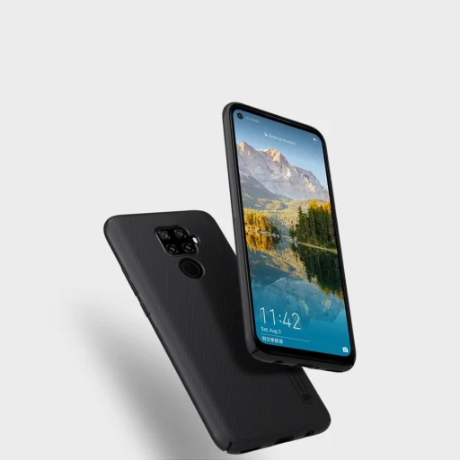 Nillkin Super Frosted Shield tok + ajándék támaszték Huawei Mate 30 Lite fekete - 7