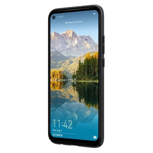 Nillkin Super Frosted Shield tok + ajándék támaszték Huawei Mate 30 Lite fekete - 3