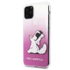 Karl Lagerfeld Choupette mintás tok iPhone 11 Pro rózsaszín - 2