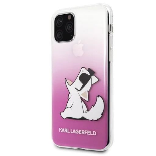 Karl Lagerfeld Choupette mintás tok iPhone 11 Pro rózsaszín - 2