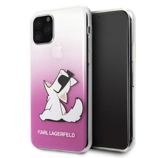 Karl Lagerfeld Choupette mintás tok iPhone 11 Pro rózsaszín - 1