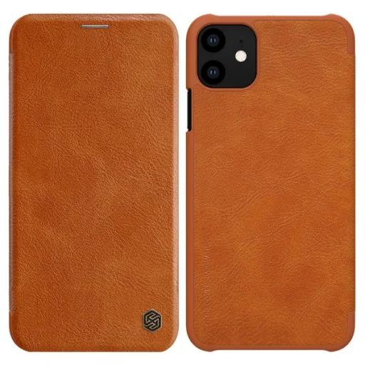 Nillkin Qin bőr fliptok iPhone 11 Pro MAX barna - 1