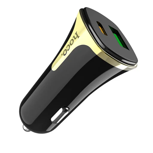 Hoco Colossus autós szivargyújtó töltő Z31A 1xUSB QC 3.0 + 1xUSB Typ C PD 3.0 fekete - 3