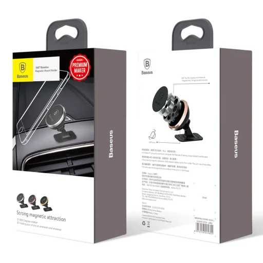 Baseus 360 műszerfalra erősíthető mágneses autós telefontartó pink (SUGENT-NT0R) - 9