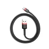 Baseus Cafule Nylon harisnyázott USB/USB-Type C kábel QC3.0 2A 0.5 m fekete/piros (CATKLF-A91) - 7