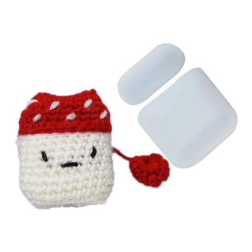 Airpods 1/2 ultravékony szilikon tok gyapjú gomba mintás burkolattal - 8