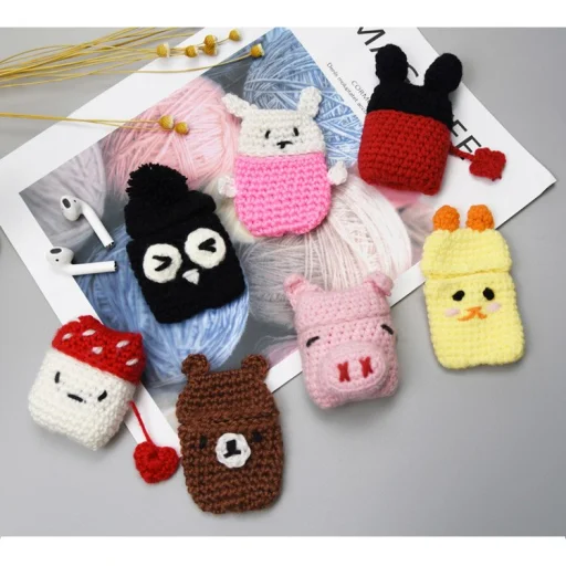 Airpods 2gen/1gen ultravékony szilikon tok gyapjú egér mintás burkolattal - 2