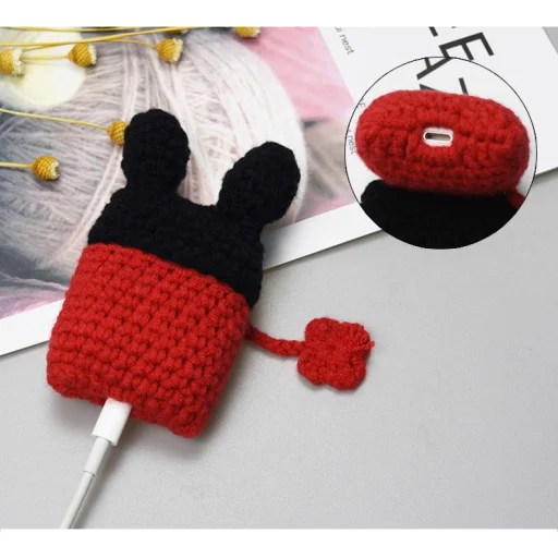 Airpods 1/2 ultravékony szilikon tok gyapjú csibe mintás burkolattal - 5