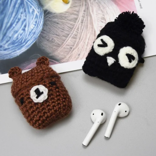 Airpods 2gen/1gen ultravékony szilikon tok gyapjú egér mintás burkolattal - 5