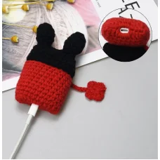 Airpods 2gen/1gen ultravékony szilikon tok gyapjú egér mintás burkolattal