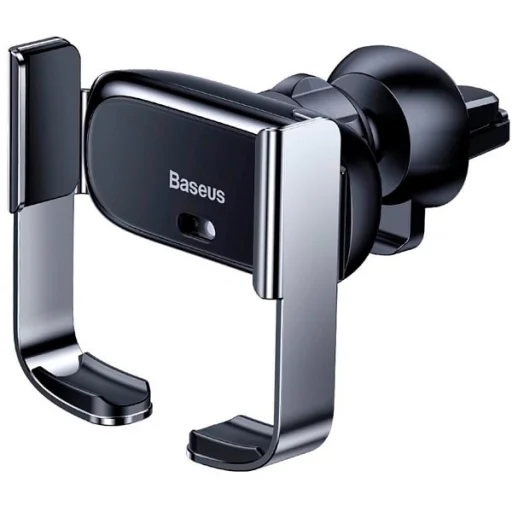 Baseus Mini szellőzőre rögzíthető elektromos autós telefontartó ezüst - 2
