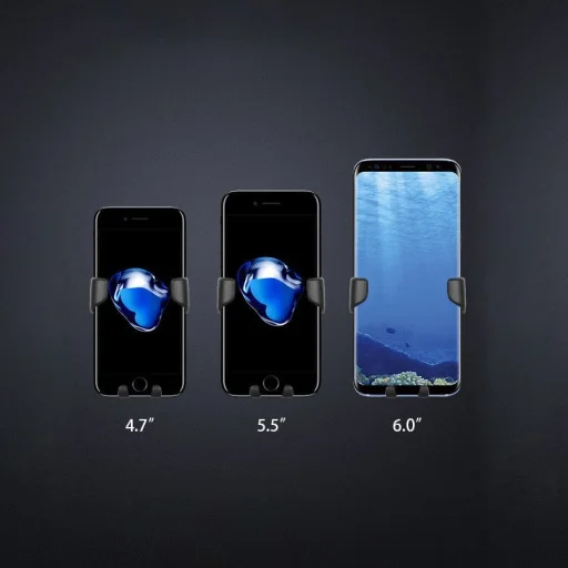 Univerzális Gravity szellőzőre erősíthető autós telefontartó fekete - 3