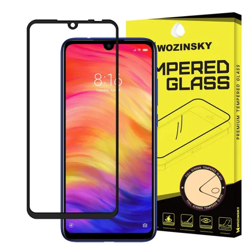 Wozinsky Super Tough kijelzővédő üvegfólia fekete kerettel Xiaomi Redmi 7 fekete - 1