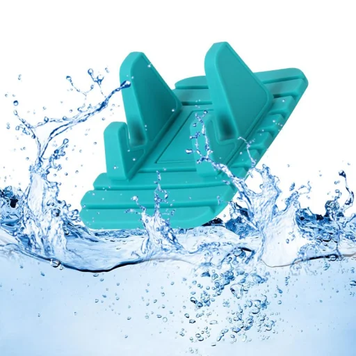 Műszerfalra helyezhető szilikon telefontartó kék színben - 12