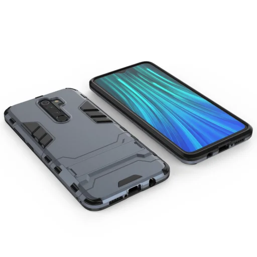 Stand Armor fokozott védelmet nyújtó tok kihajtható támasztékkal Xiaomi Redmi Note 8 Pro kék - 3