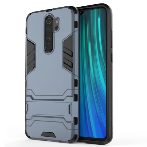 Stand Armor fokozott védelmet nyújtó tok kihajtható támasztékkal Xiaomi Redmi Note 8 Pro kék - 5