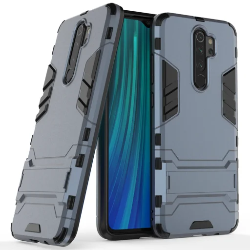 Stand Armor fokozott védelmet nyújtó tok kihajtható támasztékkal Xiaomi Redmi Note 8 Pro kék - 1