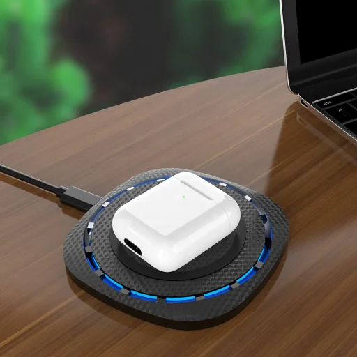 SMD NO7 vezeték nélküli QI gyors töltő, fekete 10W - 3