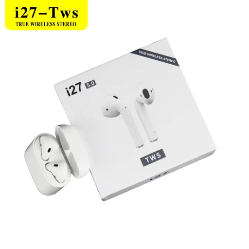 SMD TWS i27 2.0 vezeték nélküli fülhallgató, headset Bluetooth 5.0 fehér színben - 5