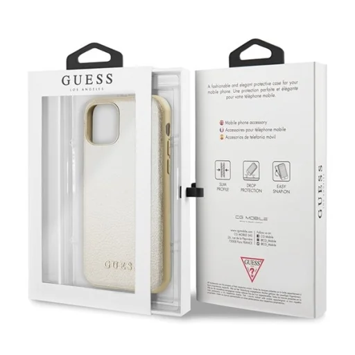 Guess Iridescent kemény tok iPhone 11 arany (GUHCN61IGLGO) - 6