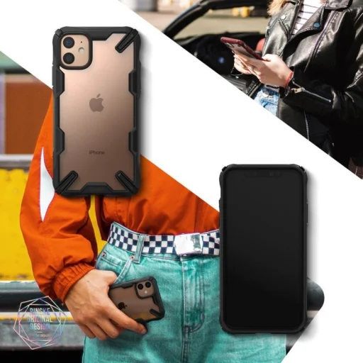 Ringke Fusion X Matt iPhone 11 tok fekete - 6