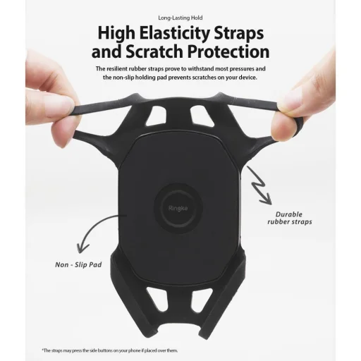 Biciklikormányra erősíthető telefontartó fekete, biciklis mobitelefon tartó (Ringke Spide) - 13