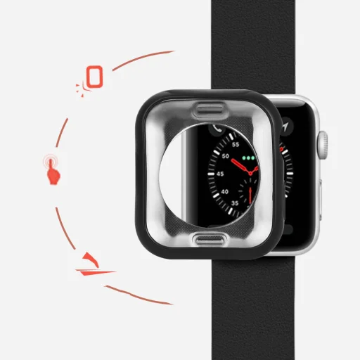 Dux Ducis 2x TPU gél tok Apple Watch 4 40mm ezüst/átlátszó - 9