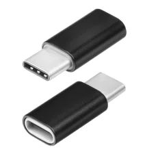Micros USB - Type-C átalakító adapter fekete