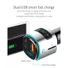 SMD Bluetooth FM transmitter USB 2.0, USB 3.0 QC töltő 4.2 ezüst-fekete WMA, MP3, WAV (SMD-BC41) thumbnail