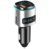 SMD Bluetooth FM transmitter USB 2.0, USB 3.0 QC töltő 4.2 ezüst-fekete WMA, MP3, WAV (SMD-BC41) thumbnail