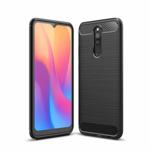 Szénszál mintájú TPU tok Xiaomi Redmi 8A fekete - 1