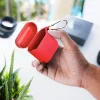 Szilikon Airpods 1/2 tok karabinerrel piros színben thumbnail