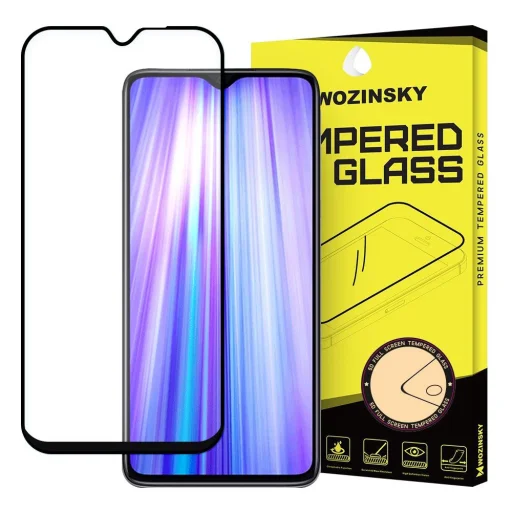 Wozinsky Super Tough kijelzővédő üvegfólia fekete kerettel Xiaomi Redmi Note 8 Pro fekete - 1