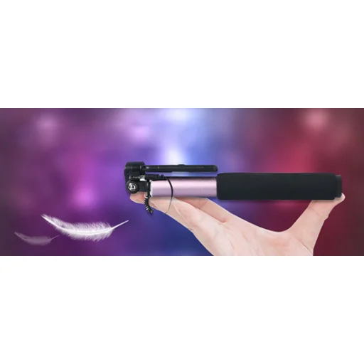 Remax selfie bot vezetékes pink  - 10